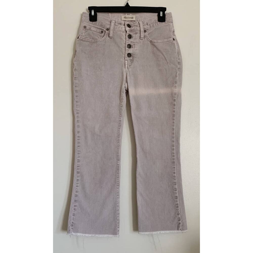Light Grey Corduroy Madewell Petite Cali Demi Boot Jeans 26